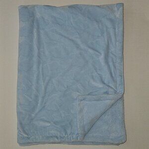Clouds Blue Embossed Baby Blanket 29x39 Soft Fleece